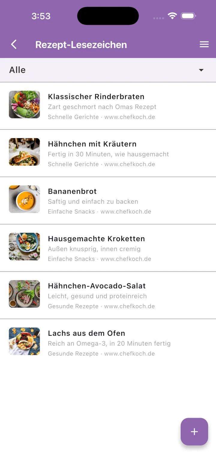 Rezept-Lesezeichen