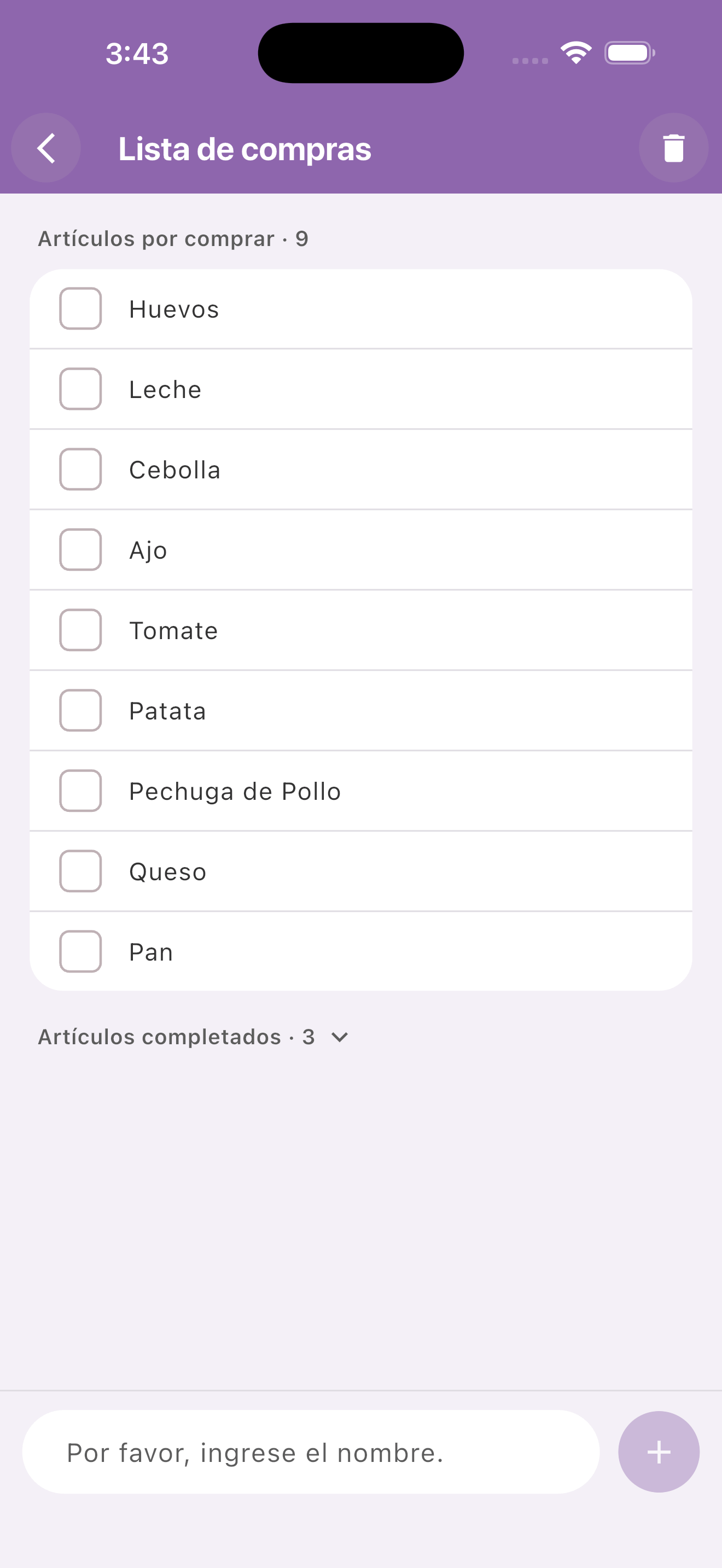 Lista de compras